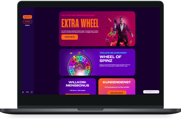 Wheelz Casino Desktop